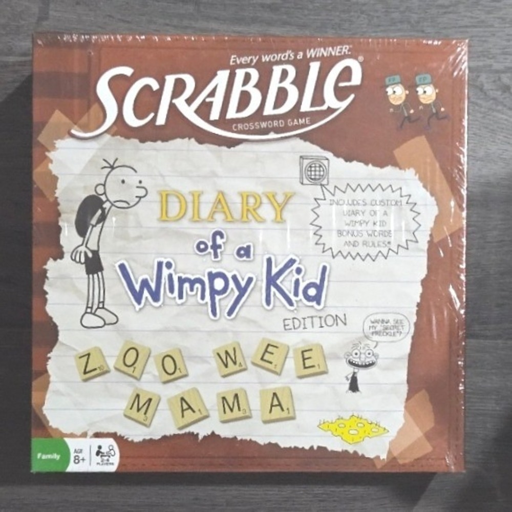 Scrabble Board Game Diary of a Wimpy Kid Edition USAOPOLY Hasbro Sealed